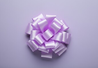 Wall Mural - beautifully crafted purple bow adds a touch of elegance to gift-giving, set against a complementary 