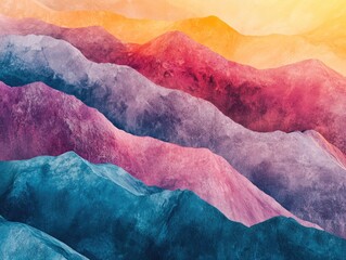 Wall Mural - Mountain Range Sky Background