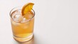 © Pixel Matrix - A refreshing cocktail is served on a table next to an orange wedge with a straw