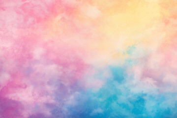 Wall Mural - A soft pastel gradient background with gentle shades of pink, blue, and yellow. The gradient should be smooth without any harsh transitions or sharp edges