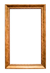 Wall Mural - classic wide tall golden painting frame isolated