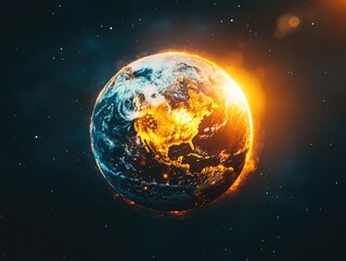 Wall Mural - close-up of planet