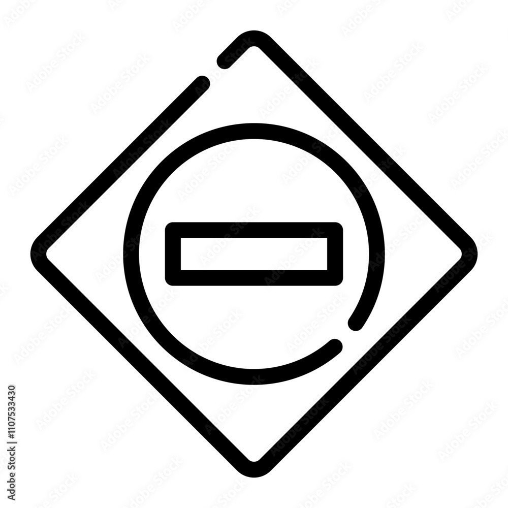 Minimalist No Entry Icon for Restrictions and Safety Stock Vector ...