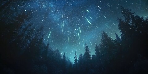 Wall Mural - starry night sky