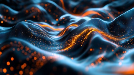 Wall Mural - futuristic abstract technology background featuring artificial intelligence and big data visualizati
