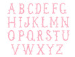 © SvetaArt - Watercolor vintage pink alphabet, letters for crest design