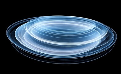 Wall Mural - in a shadowy cosmic setting, light trails swirl to create an otherworldly effect.