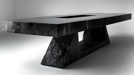 Canvas Print - Modern black table