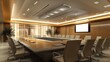 © Chandlerlikes - Concept of a high-tech conference room with emphasis on advanced audiovisual systems, ergonomic furniture, and a versatile design for various meetings