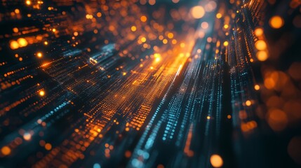 Wall Mural - futuristic abstract technology background featuring artificial intelligence and big data visualizati