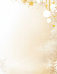 Wall Mural - christmas background with snowflakes - abstract golden christmas background - generative ai
