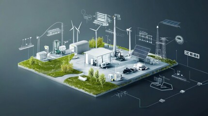 Wall Mural - innovative energy solutions a visual exploration of alternative power sources and their impact