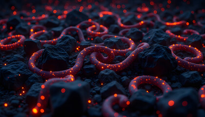 Wall Mural - glowing glow-worm texture, realistic patterns, natural colors, soft lighting, high resolution