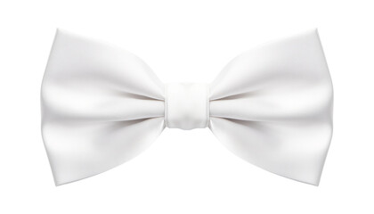 Canvas Print - white ribbon bow isolated on transparent background cutout