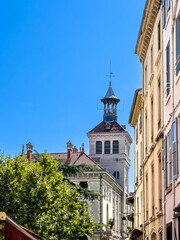 Wall Mural - Street view of old village Valence in France