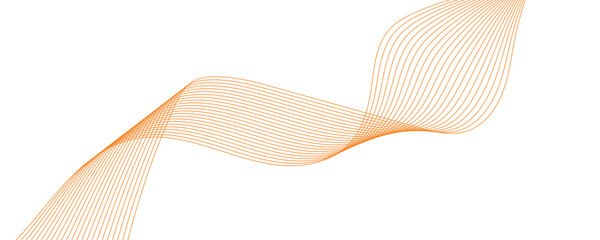 Wall Mural - abstract orange wavy vector background