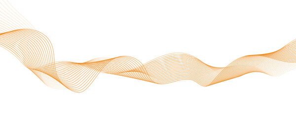 Wall Mural - abstract orange wavy vector background