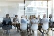 © Stormstudio - Businesspeople in a boardroom, negotiating behind closed doors