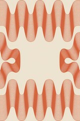 Wall Mural - Abstract wave pattern design. Elegant orange wave design; evokes fluidity, movement, and subtle energy. Perfect for modern backgrounds.