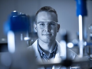 Wall Mural - scientist lab research. focused young scientist, lab research, innovation, discovery, science breakt