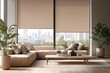 © Panuwat - Modern living room large window that offers panoramic The contemporary interior includes