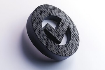 Wall Mural - a close-up shot of a black object sitting on a white surface