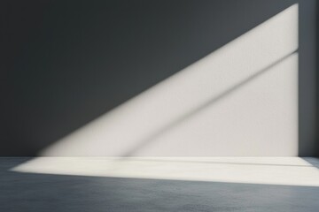 Fototapete - Empty room with sunlight casting shadows on wall and floor