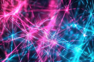 Wall Mural - a close-up view of a cluster of bright lights with a shallow depth of field, perfect for use in desi