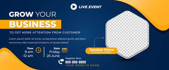 Wall Mural - modern concept for webinar background promotion vector design