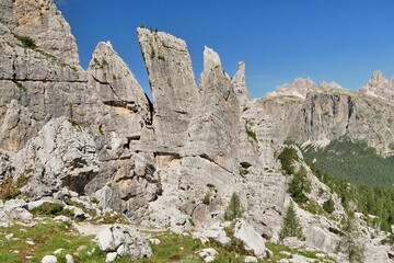 Wall Mural - Beautiful wild mountains in the Italian Dolomites Alps