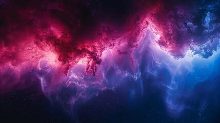 Wall Mural - Mess, colorful galaxy with bright red and purple gas clouds, creating a fantastic and mysterious cosmic landscape, inspiring thoughts about the infinity of the universe.
