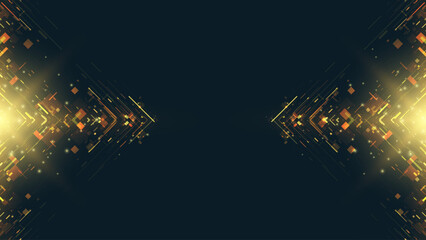 Wall Mural - abstract luxury golden background. digital technology pattern