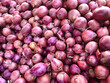 © QaziazKhan - red onions background. Fresh red onion background top view
