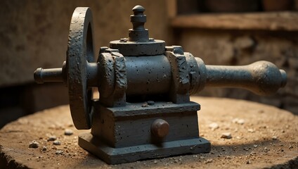 Wall Mural - Old-fashioned stone grinder.