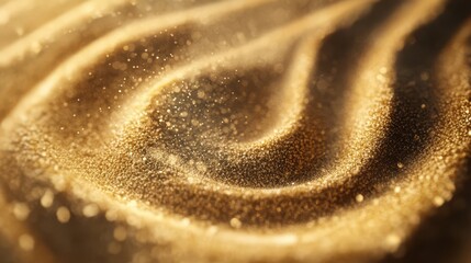 Wall Mural - golden sand swirls with glittering particles.