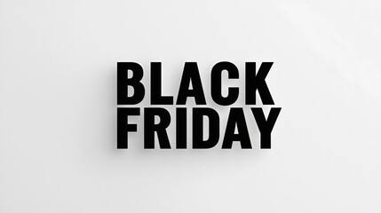  Black Friday, a day of big discounts, on a banner with large black font letters, Black Friday sales and promotions in all shopping malls.