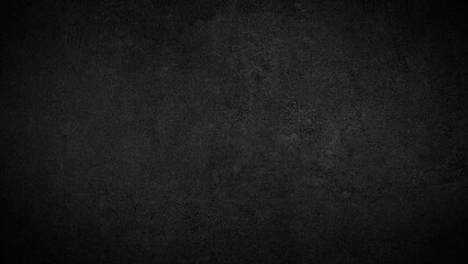 Aufkleber - A black wall with a white paint. The wall is very plain and has no decorations. The wall is made of concrete. black texture background for template, page or web banner