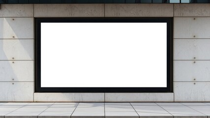 Wall Mural - A mockup of an outdoor poster displayed on a concrete wall in a urban setting, design, template, showcase