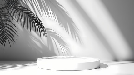 Wall Mural - white podium