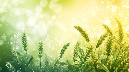 Wall Mural - Serene Wheat Field in Sunlight