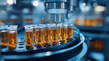 Wall Mural - automated laboratory equipment in action