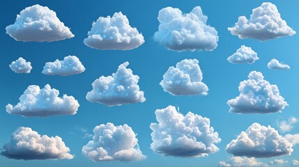 Wall Mural - Fluffy Clouds Set