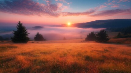 Wall Mural - Serene Mountain Sunrise