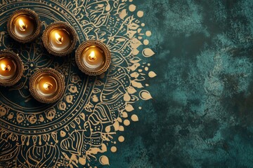 Wall Mural - background with ornament