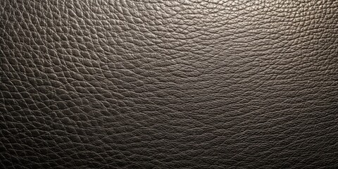 Poster - Close-up Texture of a Dark Brown Leather Surface with Subtle Light Reflection