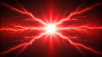 Wall Mural - Glowing electric red flash on background, electric, red, flash, light, vibrant, vivid, abstract, design, isolated, bright