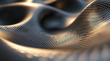 Abstract Metallic Mesh Surface Wave Pattern