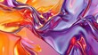 © chesleatsz - Abstract Swirling Liquid Metal Orange Purple Hues