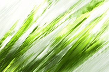 Poster - Abstract depiction of green grass swaying, conveying a sense of nature and movement.