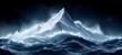 © AIGC JOE - A majestic snow-capped mountain rises dramatically above turbulent ocean waves, creating a striking contrast of dark waters and bright white peaks, evoking a sense of awe and adventure.
